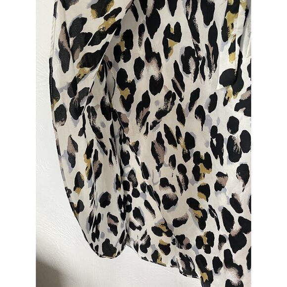 *Jeuvre Adjustable Midi Wrap Skirt Size‎ S Animal Leopard Print Neutral - Picture 3 of 5